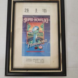 Vtg 1977 Super Bowl XI Ticket Stub Oakland Raiders vs Minnesota Vikings NFL